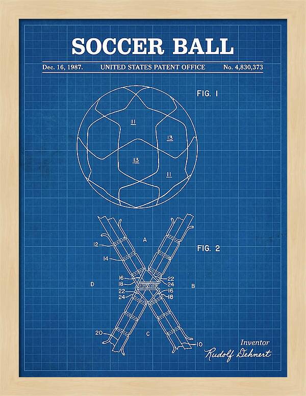Soccer Ball Blueprint Patent Us4830373