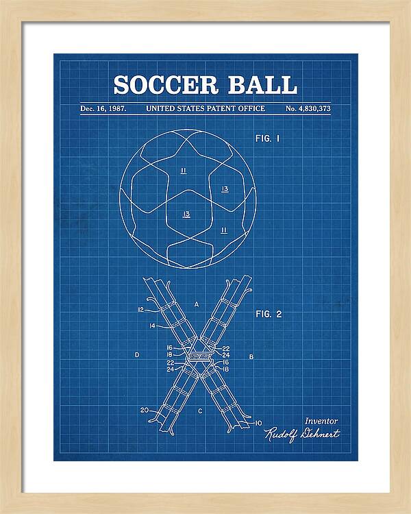 Soccer Ball Blueprint Patent Us4830373