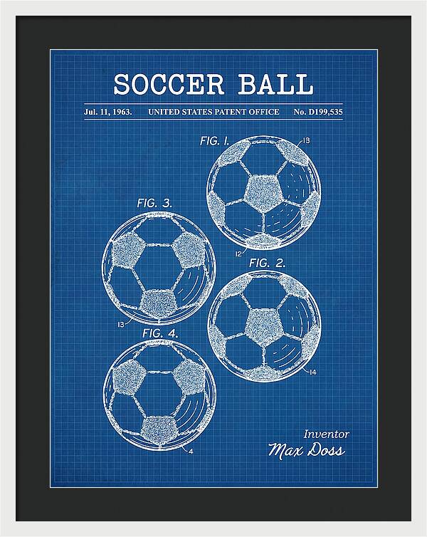 Soccer Ball Blueprint Patent Usd199535s