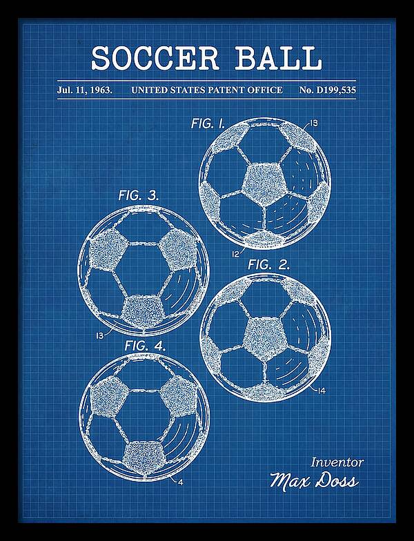 Soccer Ball Blueprint Patent Usd199535s