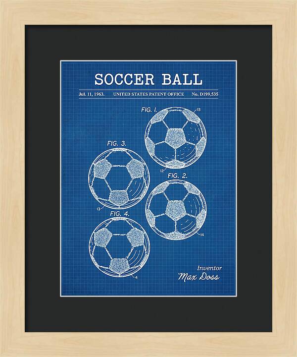 Soccer Ball Blueprint Patent Usd199535s