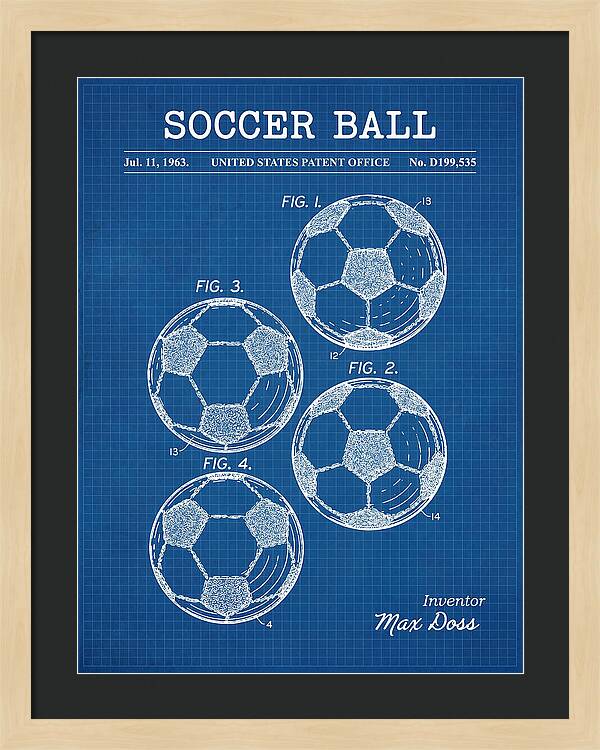 Soccer Ball Blueprint Patent Usd199535s