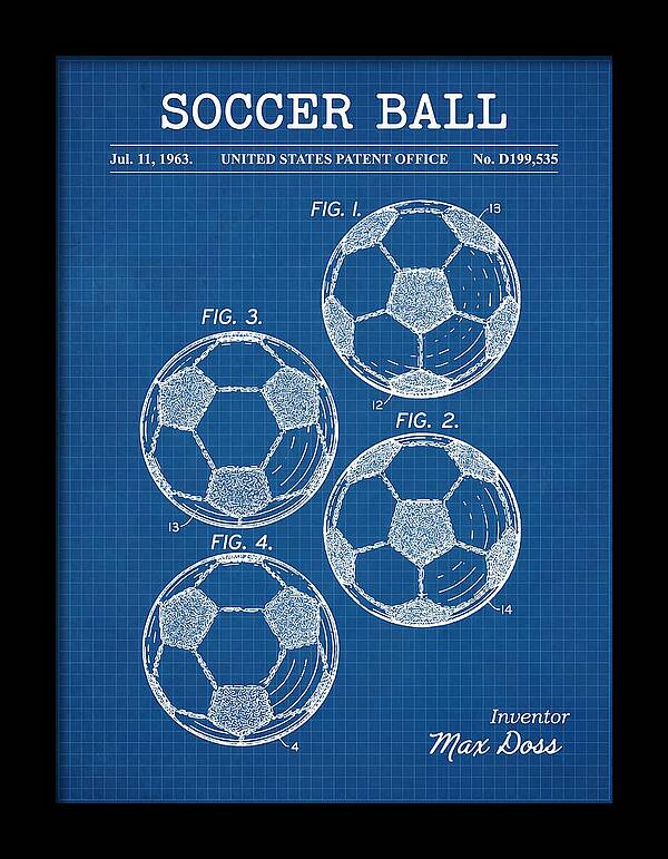 Soccer Ball Blueprint Patent Usd199535s