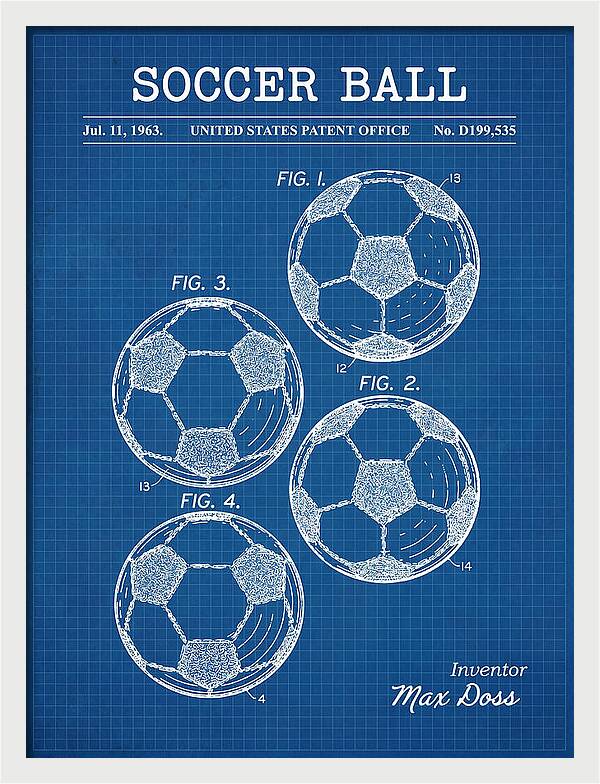 Soccer Ball Blueprint Patent Usd199535s