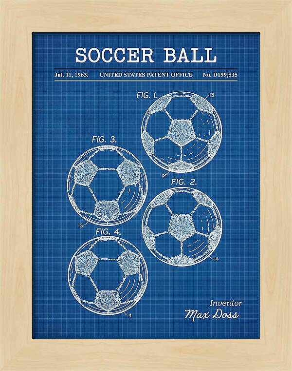 Soccer Ball Blueprint Patent Usd199535s