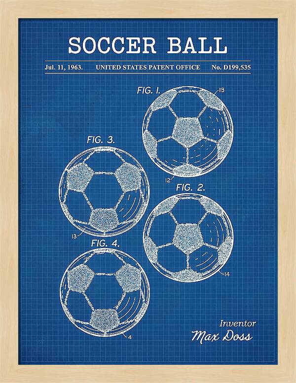 Soccer Ball Blueprint Patent Usd199535s