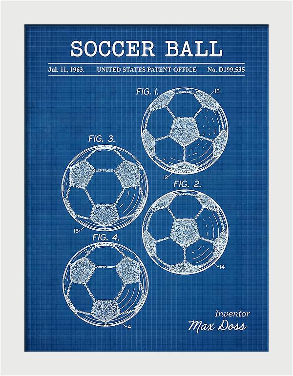 Soccer Ball Blueprint Patent Usd199535s