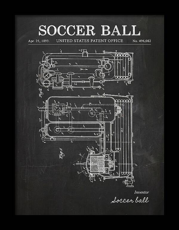 Soccer Ball Chalkboard Patent Us496082