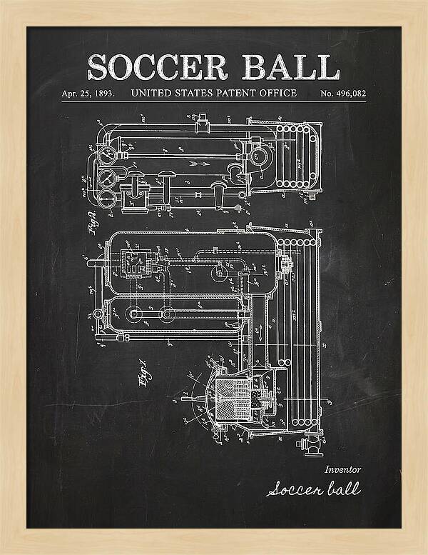 Soccer Ball Chalkboard Patent Us496082