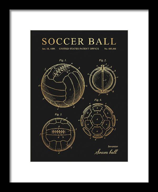 Soccer Ball Gold Patent Us405486
