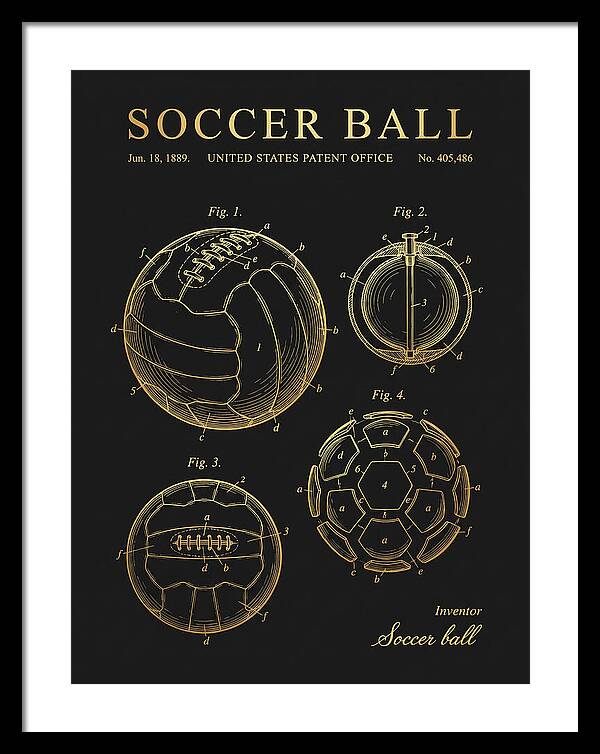 Soccer Ball Gold Patent Us405486