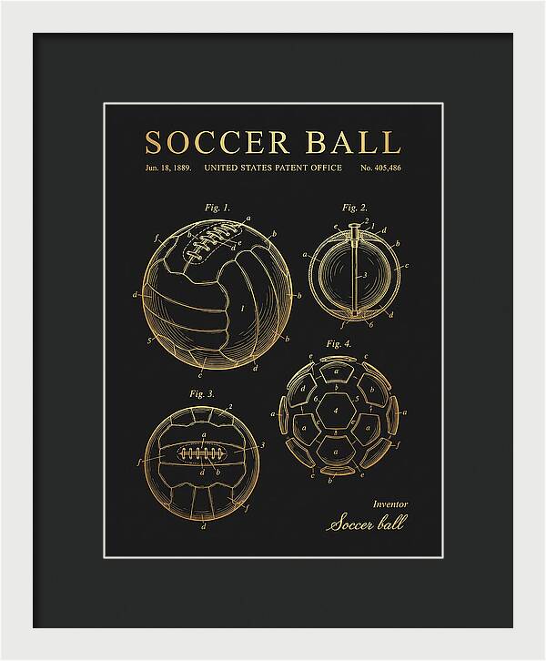Soccer Ball Gold Patent Us405486