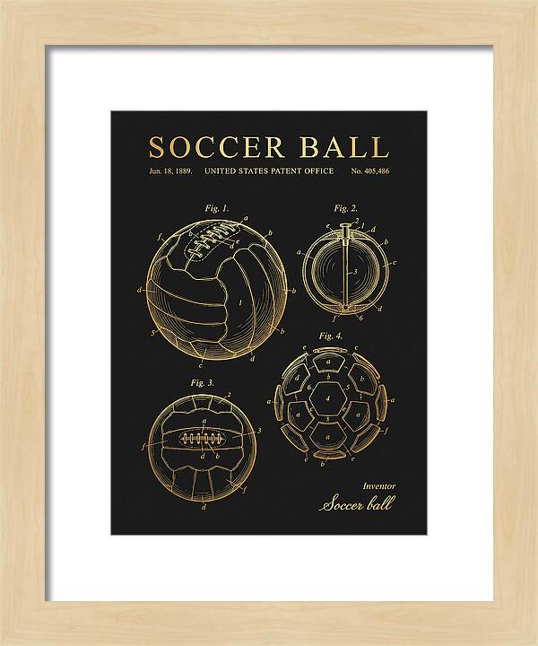Soccer Ball Gold Patent Us405486