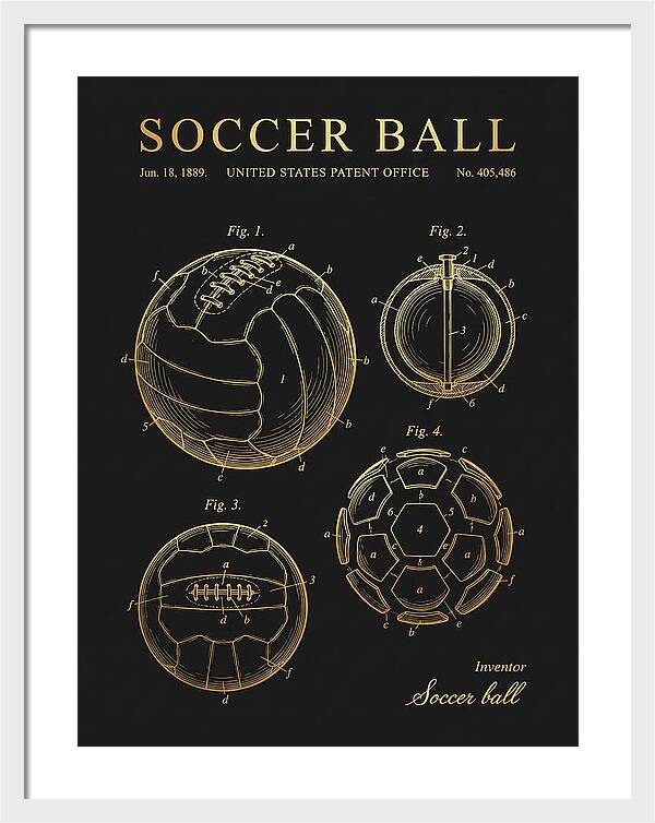 Soccer Ball Gold Patent Us405486