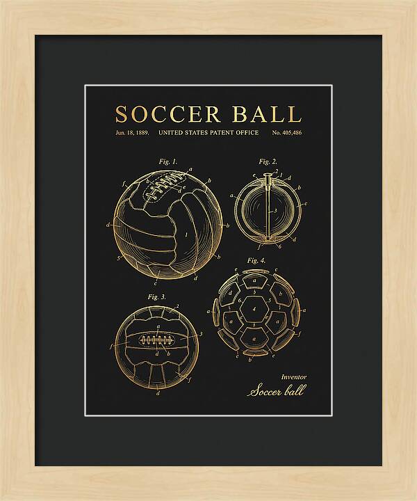 Soccer Ball Gold Patent Us405486