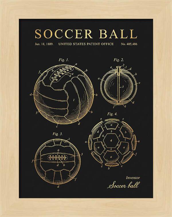 Soccer Ball Gold Patent Us405486