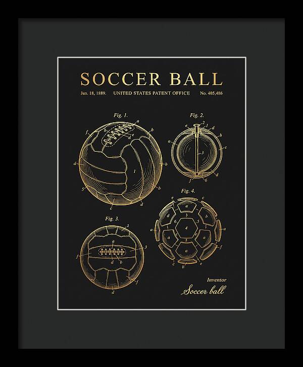 Soccer Ball Gold Patent Us405486