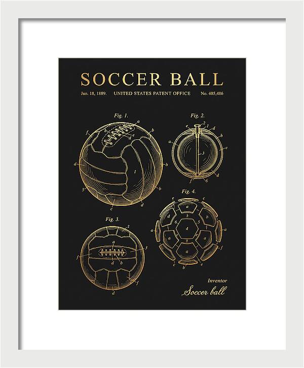 Soccer Ball Gold Patent Us405486