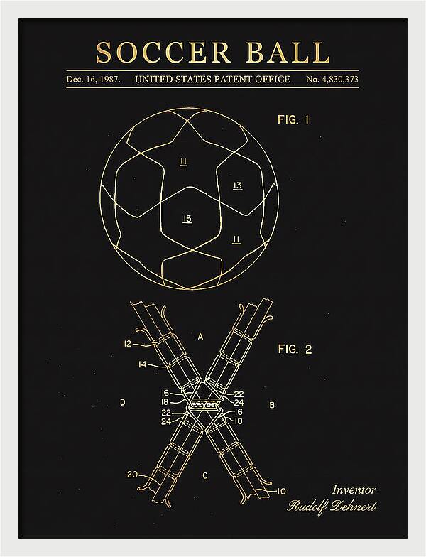 Soccer Ball Gold Patent Us4830373a