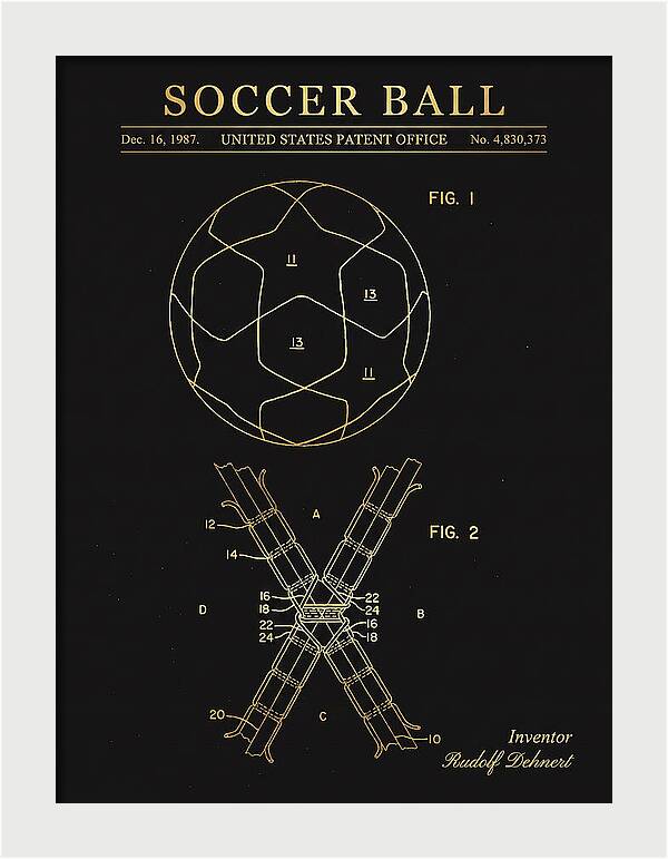 Soccer Ball Gold Patent Us4830373a