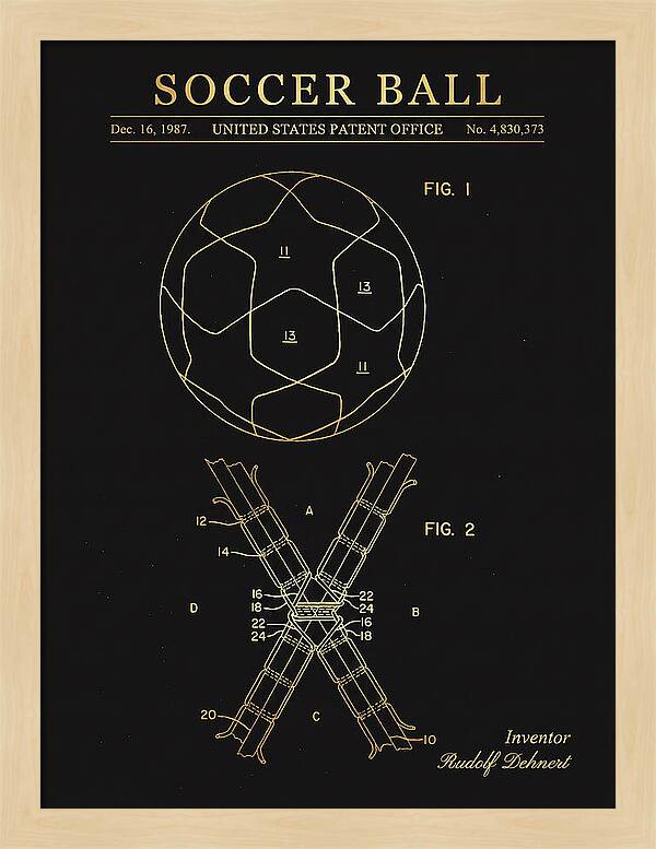Soccer Ball Gold Patent Us4830373a