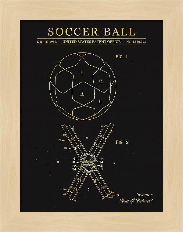 Soccer Ball Gold Patent Us4830373a