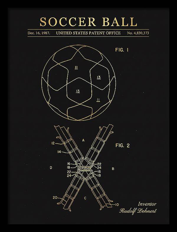 Soccer Ball Gold Patent Us4830373a