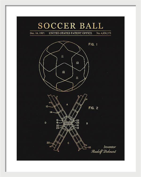 Soccer Ball Gold Patent Us4830373a