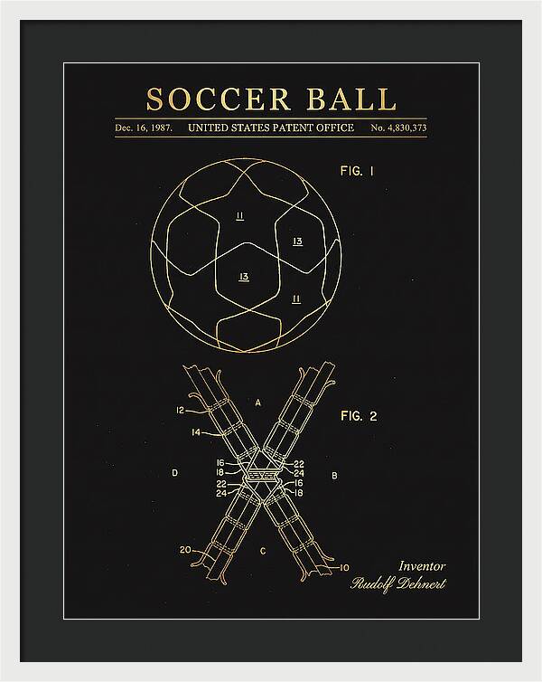 Soccer Ball Gold Patent Us4830373a