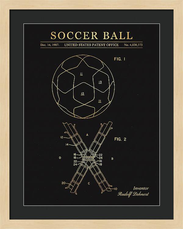 Soccer Ball Gold Patent Us4830373a