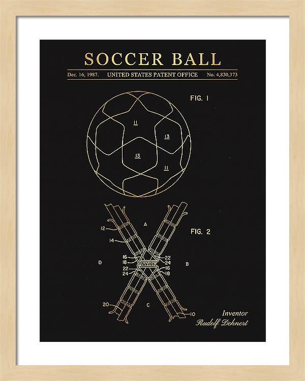 Soccer Ball Gold Patent Us4830373a