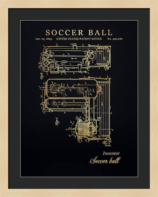 Soccer Ball Gold Patent Us496082