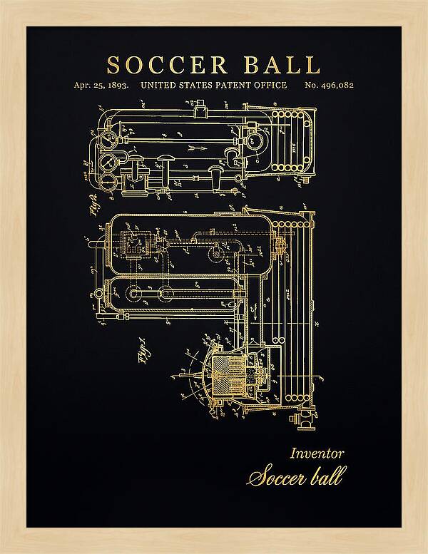 Soccer Ball Gold Patent Us496082