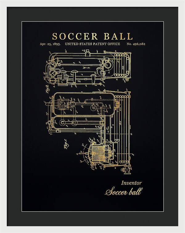 Soccer Ball Gold Patent Us496082