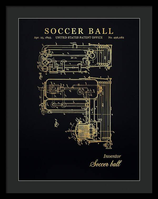 Soccer Ball Gold Patent Us496082