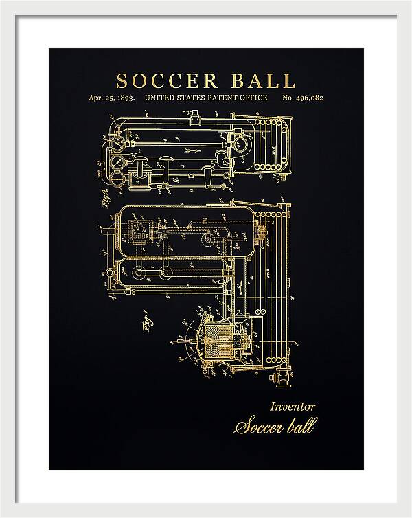Soccer Ball Gold Patent Us496082