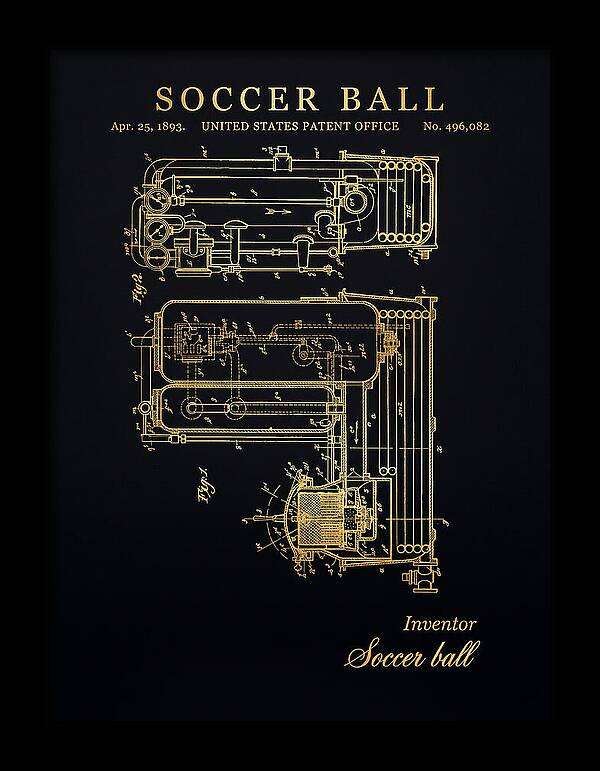 Soccer Ball Gold Patent Us496082
