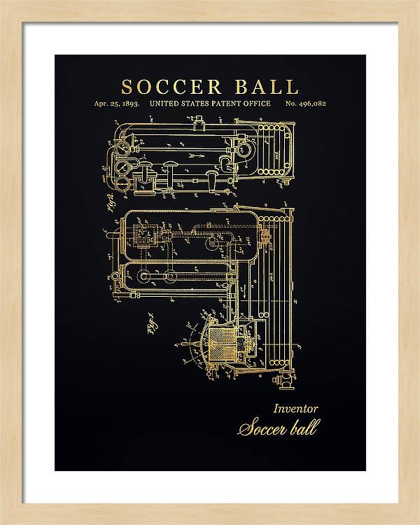 Soccer Ball Gold Patent Us496082