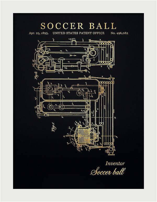 Soccer Ball Gold Patent Us496082