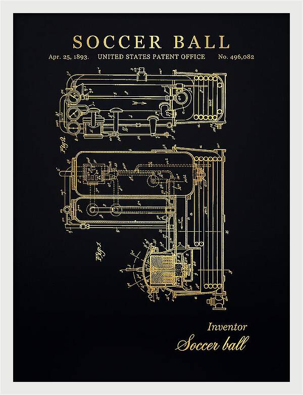 Soccer Ball Gold Patent Us496082