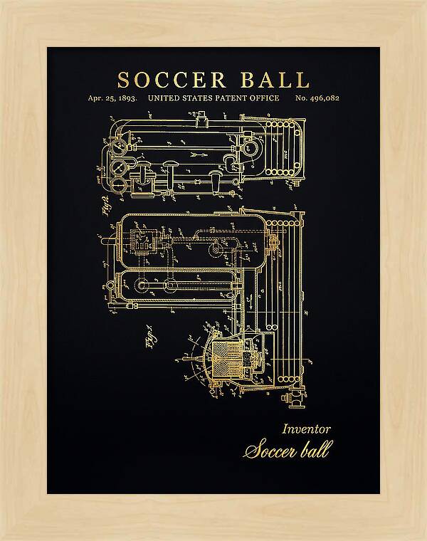 Soccer Ball Gold Patent Us496082