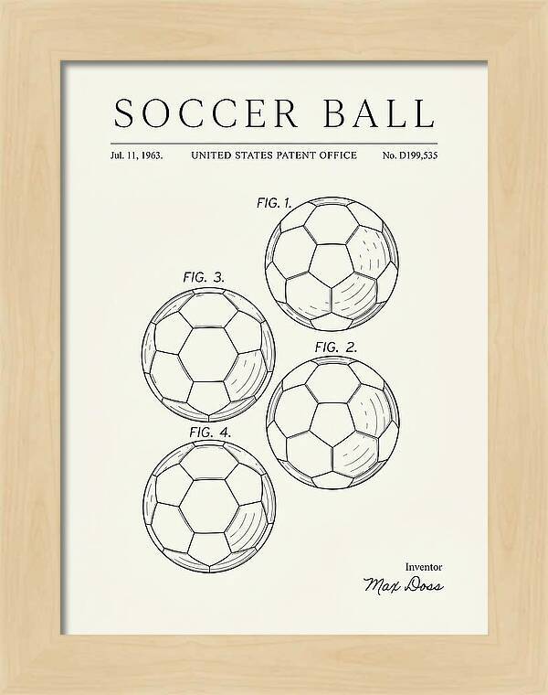 Soccer Ball Minimalist Patent Usd199535s