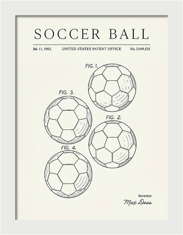 Soccer Ball Minimalist Patent Usd199535s