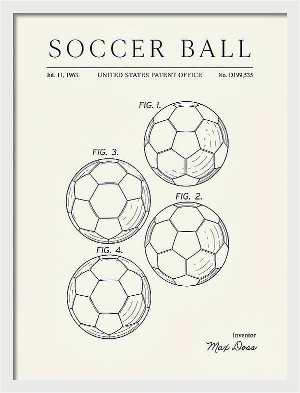 Soccer Ball Minimalist Patent Usd199535s