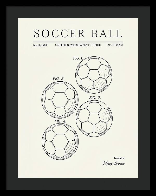 Soccer Ball Minimalist Patent Usd199535s