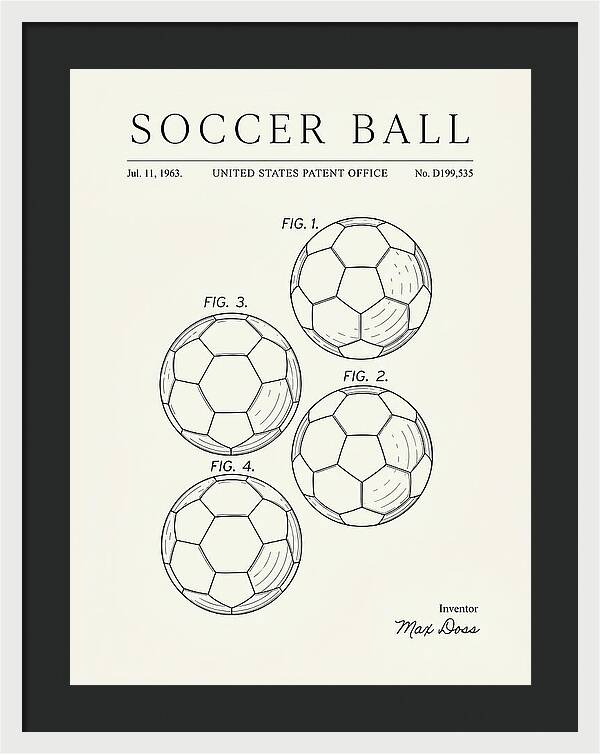 Soccer Ball Minimalist Patent Usd199535s