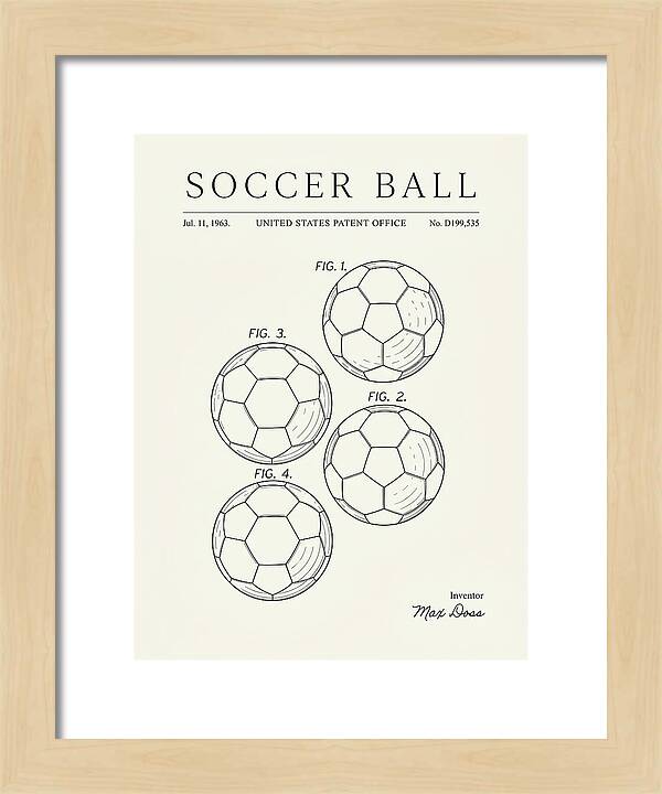 Soccer Ball Minimalist Patent Usd199535s