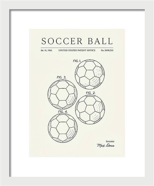 Soccer Ball Minimalist Patent Usd199535s
