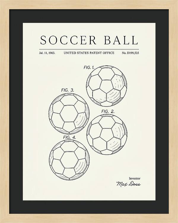Soccer Ball Minimalist Patent Usd199535s