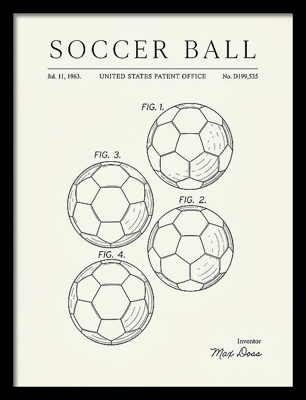 Soccer Ball Minimalist Patent Usd199535s